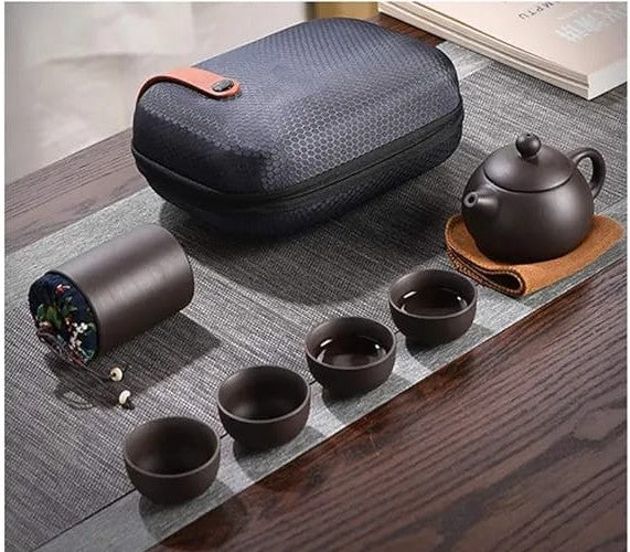 Travel Ceramic Kung Fu Teapot Set