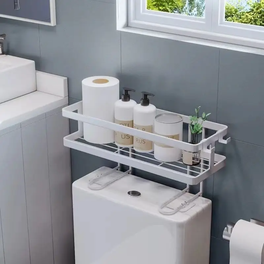 Single Layer Over-the-Toilet Rack