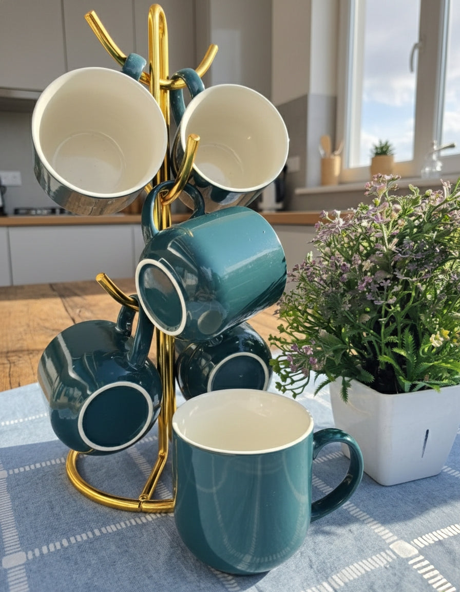 6Pcs Unique Ceramic Mug Set