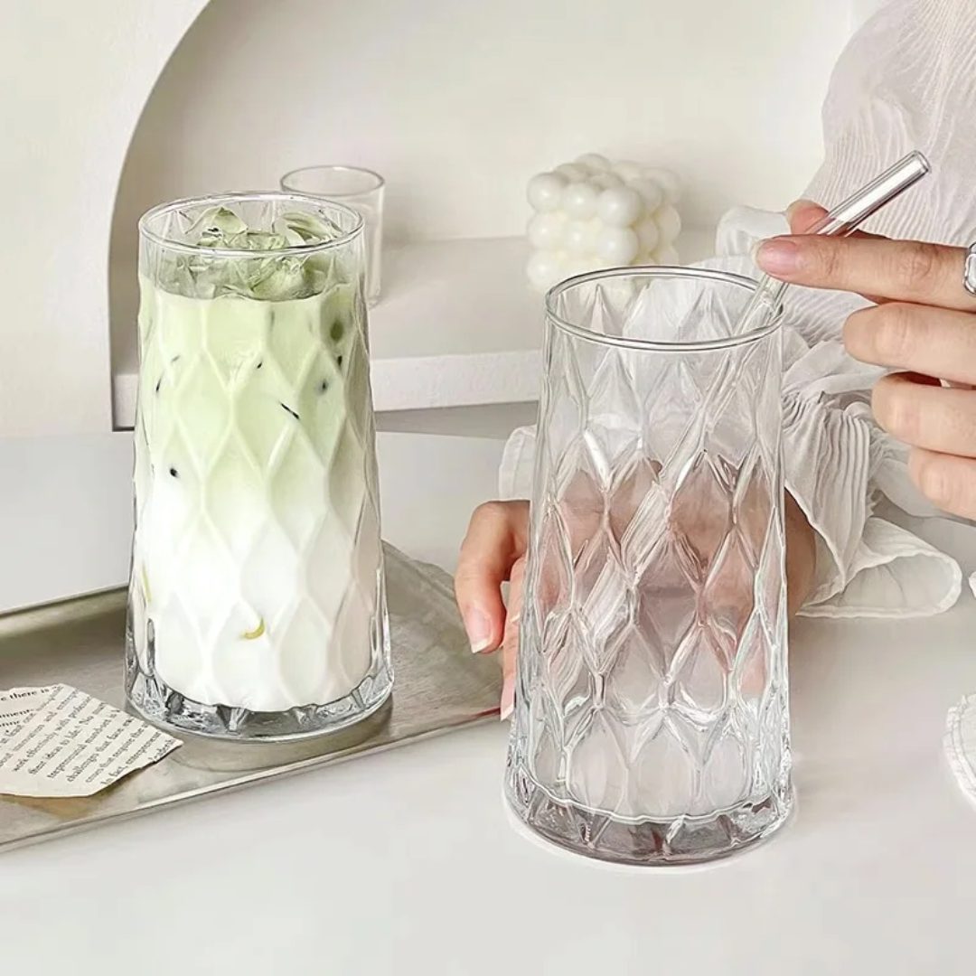 Unique Diamond Aesthetic Highball Glass