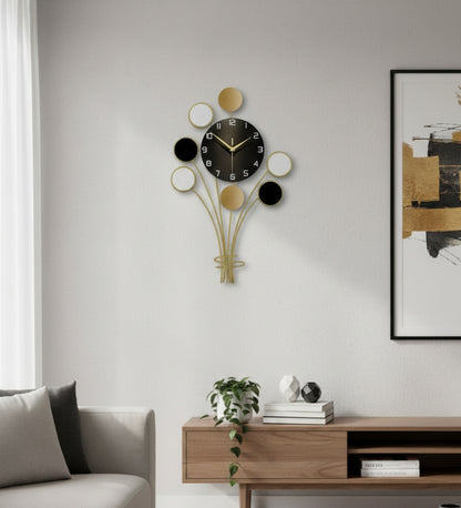 Modern geometric shaped wall clock for home or office décor.