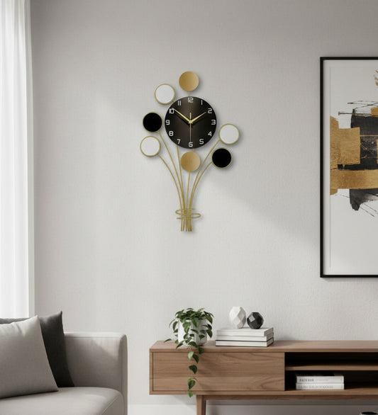 Modern geometric shaped wall clock for home or office décor.