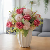 Plastic Vase with Flower Arrangement