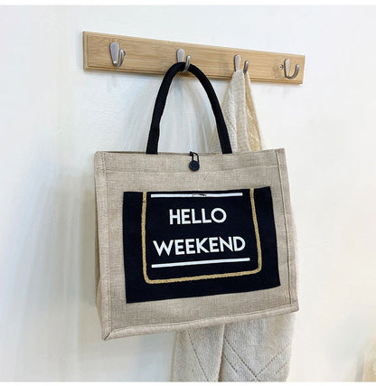 Hello Weekend Tote Bag