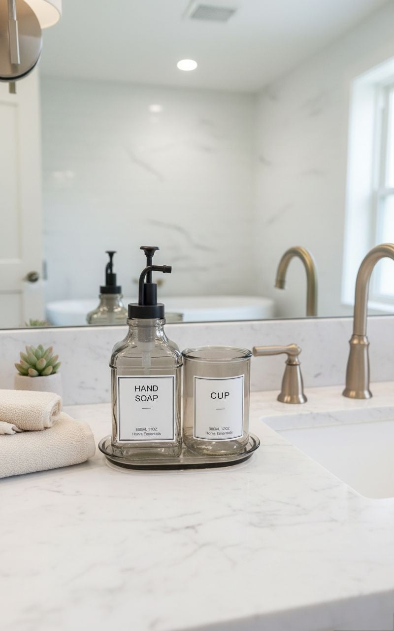 3-Piece Glass Bathroom Set