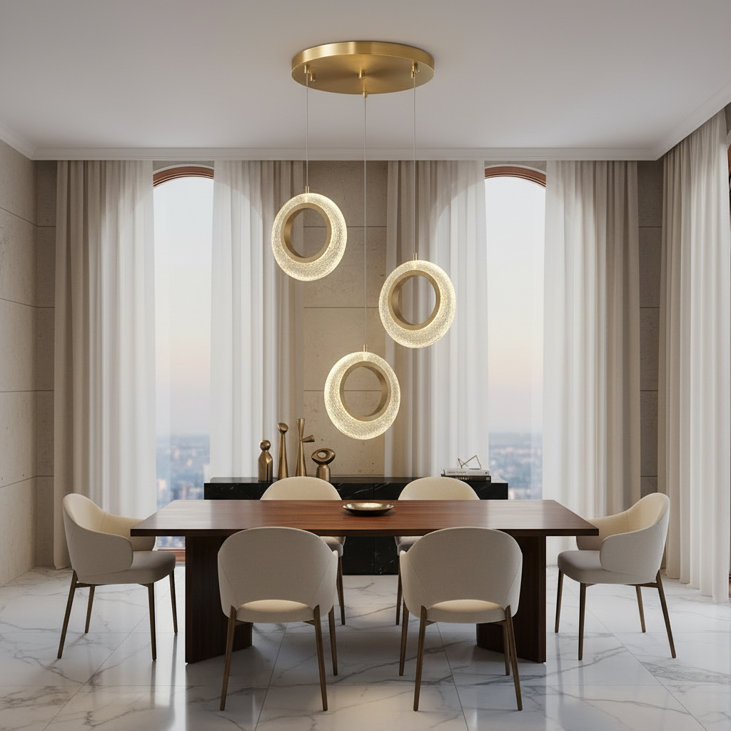 Modern luxury chandelier pendant lamp for dining room and staircase lighting decor