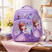 Cartoon-themed waterproof school backpack with pencil pouch, 42 × 14 × 30 cm