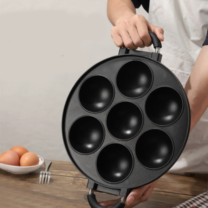 7 Hole Vitumbua Maker Cast Iron Non Stick Cooking Pan