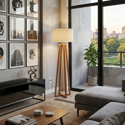 Wooden Floor Lamp