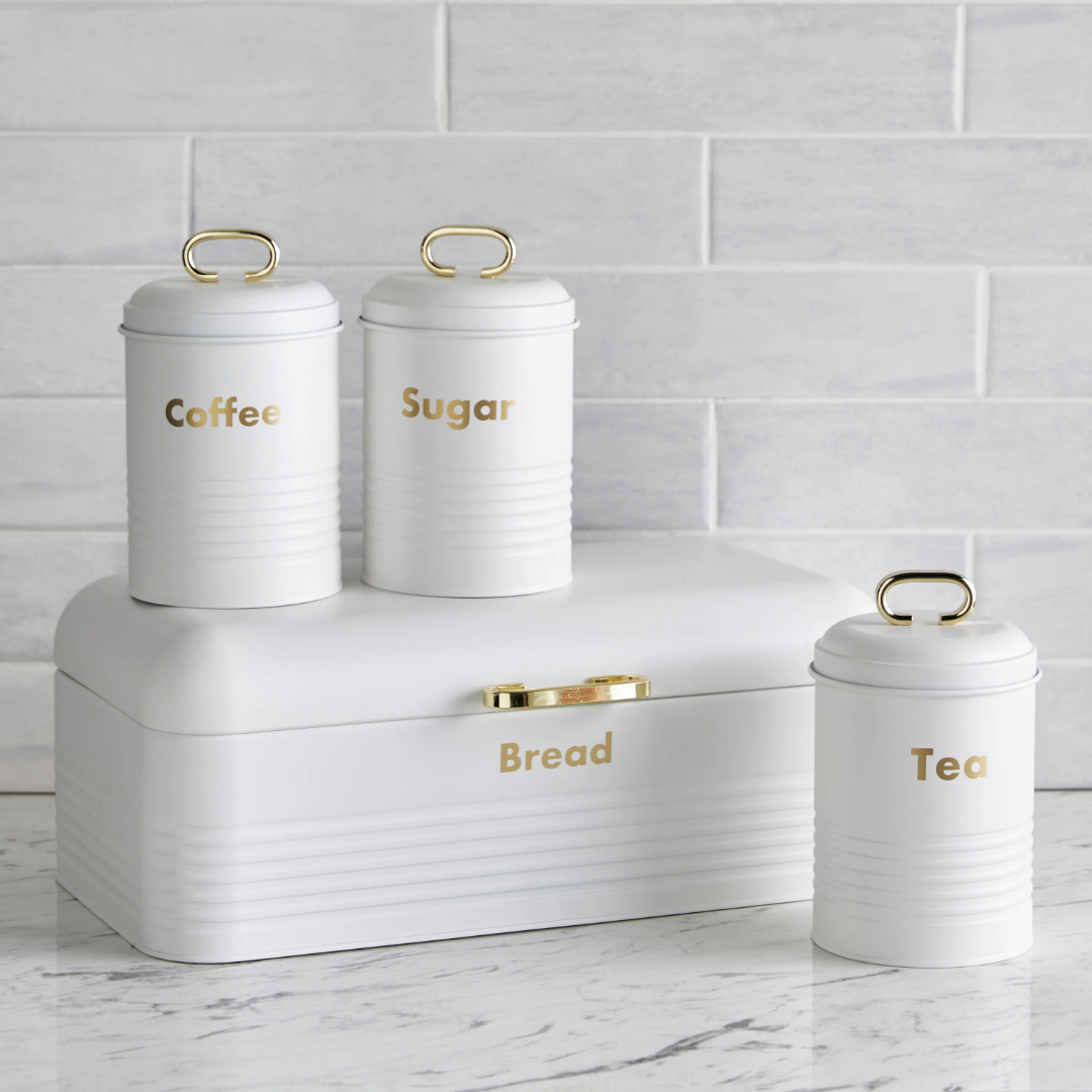 Bread Bin And 3 Canister