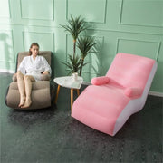 Inflatable lazy sofa recliner bed, portable outdoor lounge chair for home and travel relaxation