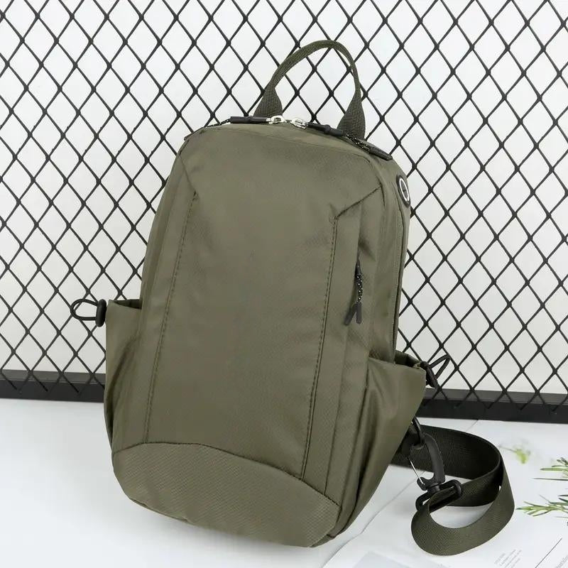 Casual water-resistant chest cross shoulder bag with adjustable strap.