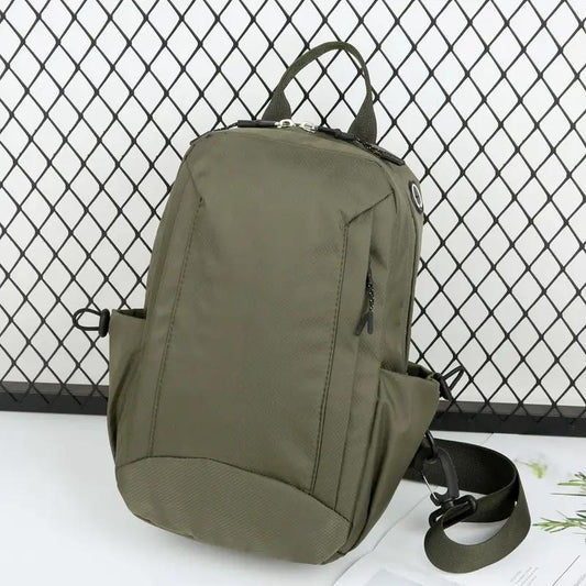 Casual water-resistant chest cross shoulder bag with adjustable strap.