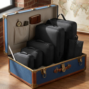 6-Piece compressible waterproof travel luggage organizer bags set in multiple colors