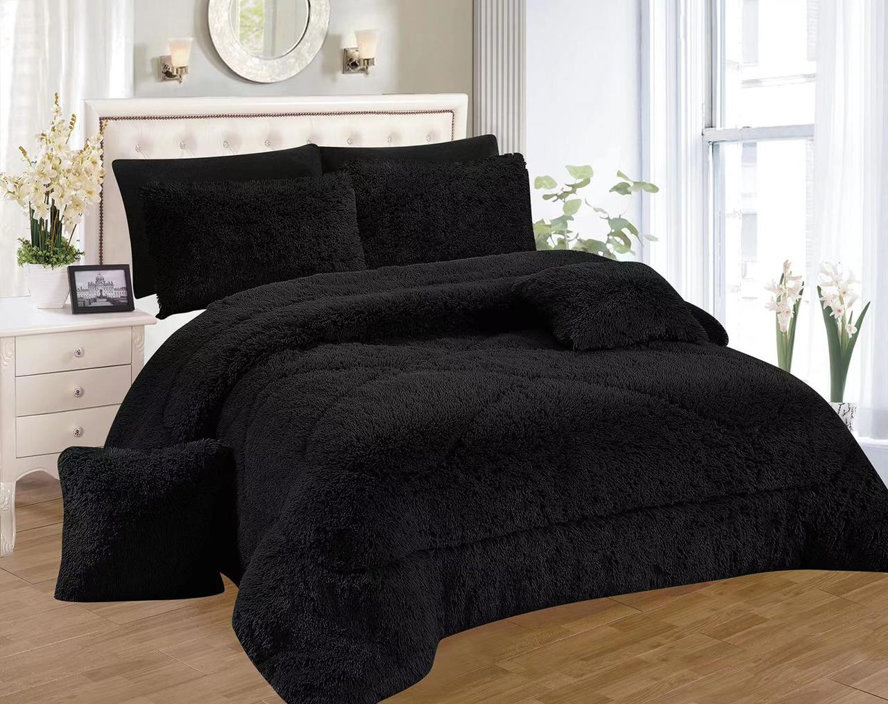 Fluffy Duvet Set with Bedsheet and Pillowcases