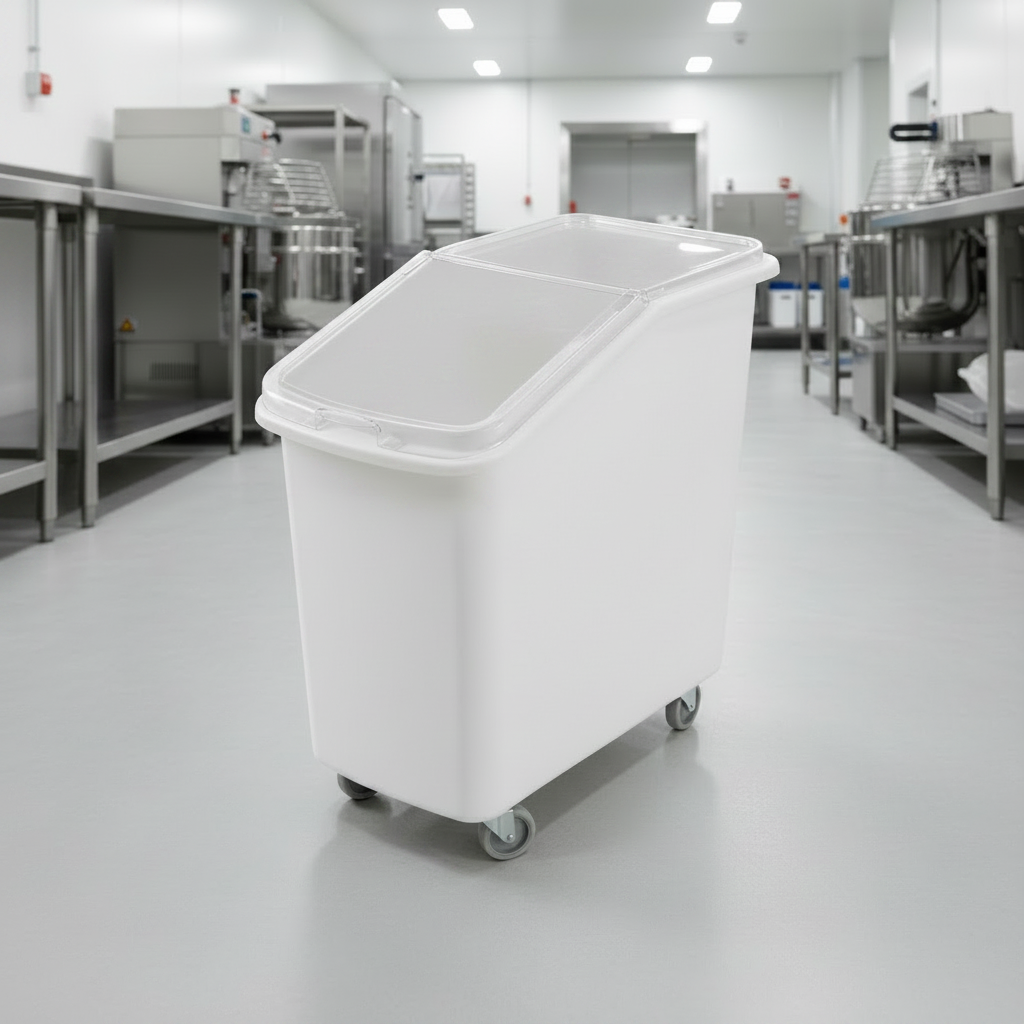 102 Litres Mobile Ingredient Bin with Wheels and Scoop — KAP0254