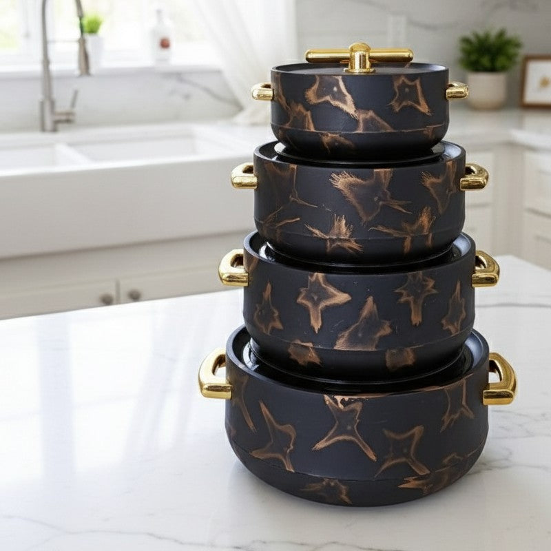 4-Pieces Florence insulated hotpot set with 1L, 1.5L, 2.5L, and 3.5L capacities for keeping food hot and fresh