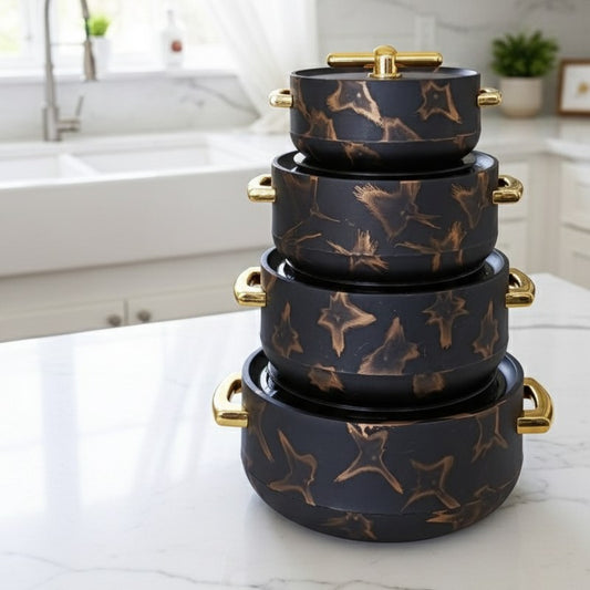 4-Pieces Florence insulated hotpot set with 1L, 1.5L, 2.5L, and 3.5L capacities for keeping food hot and fresh