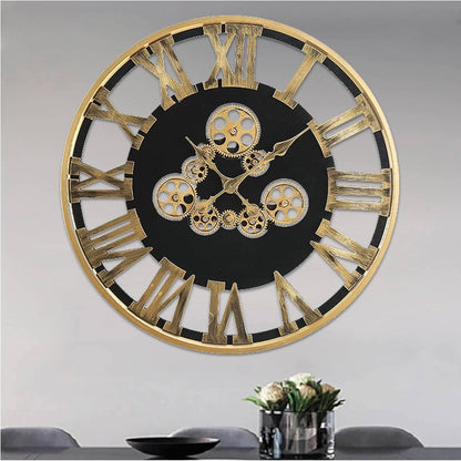 60cm Vintage Gear Clock