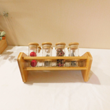 Spice Jars Set with Bamboo Stand