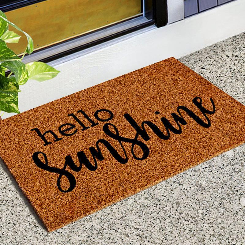 High quality outdoor rubber-bottom mat, 50x80cm, heavy-duty and weather-resistant