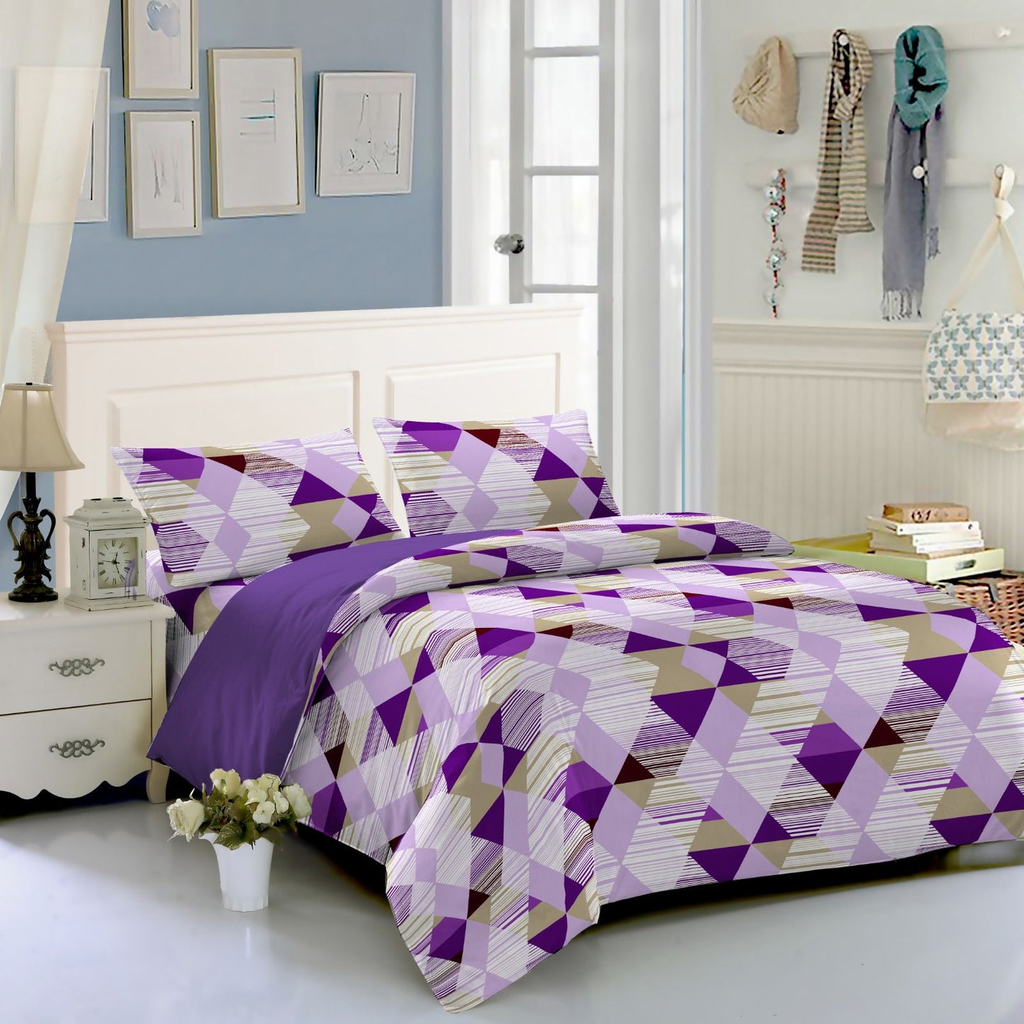 6Pcs Cotton Double-Sided Duvet Cover Set