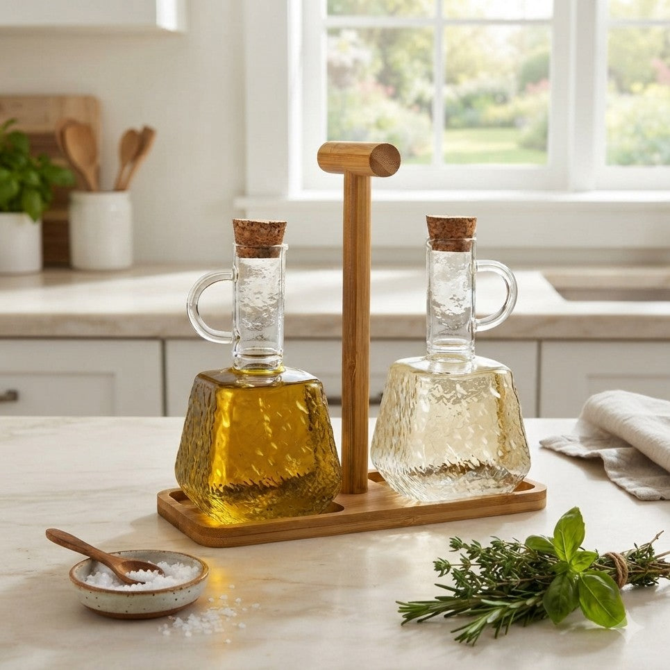300ml Double High Borosilicate Glass Oil Bottle