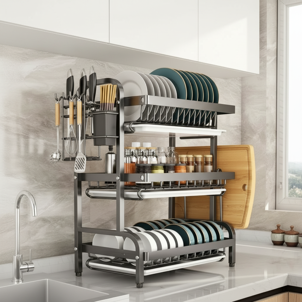 Heavy Duty 3 Tier Dish Rack