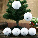 6Pcs Snow White Decorative Balls