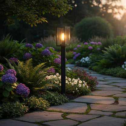Aluminum Outdoor Lamp E27 LL 22BL-12-08-BK