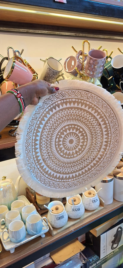 Round Woven Jute Table Mats
