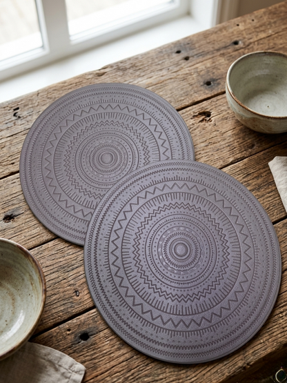 Round Bohemian Embossed Placemats