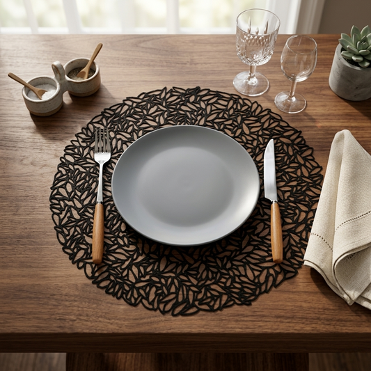 6-Piece round table placemats for stylish dining décor