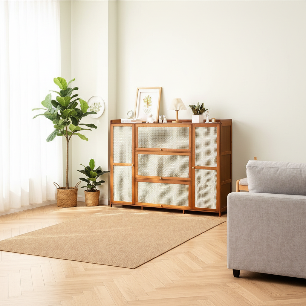 Wooden Shoe Cabinet
