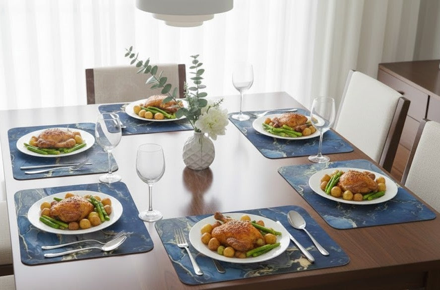 6Pc Marble Antislip Mat