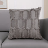 Fluffy Cushion Cover Geometric Pattern
