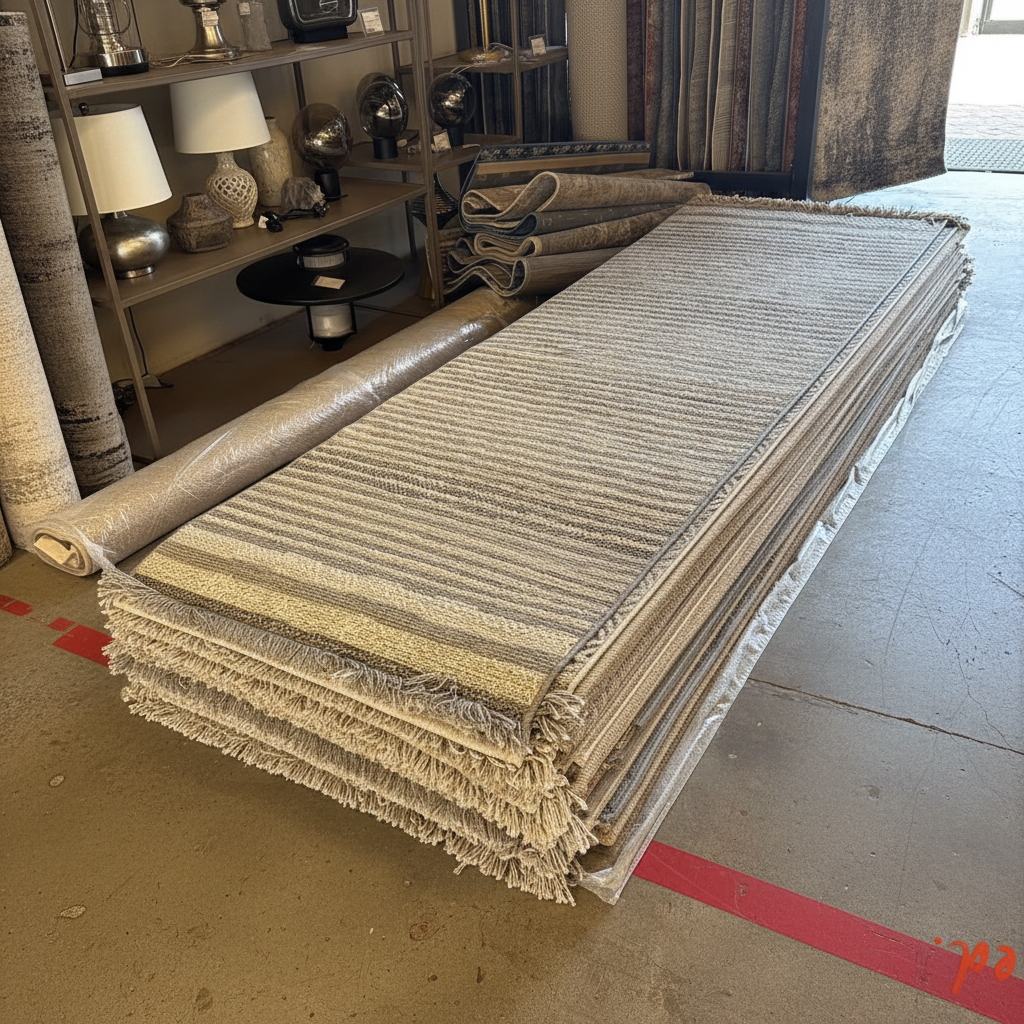 Oriental Weavers Kemet Horizontal Striped Corridor Runner Rug - Beige Grey with Fringe KBORIE229 #9