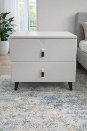 Compact wooden bedside drawer table with storage and sturdy design 50 × 40 × 48 cm