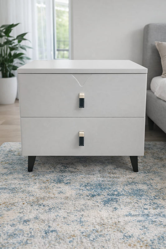 Compact wooden bedside drawer table with storage and sturdy design 50 × 40 × 48 cm