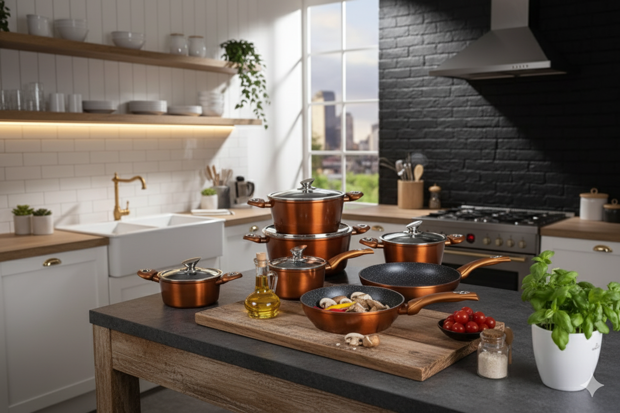 15-Pcs Nonstick Cookware Set