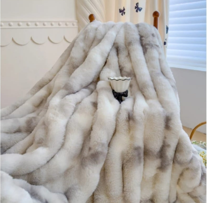 Dyed Soft Bubble Winter Throw Blanket – 180×200 cm