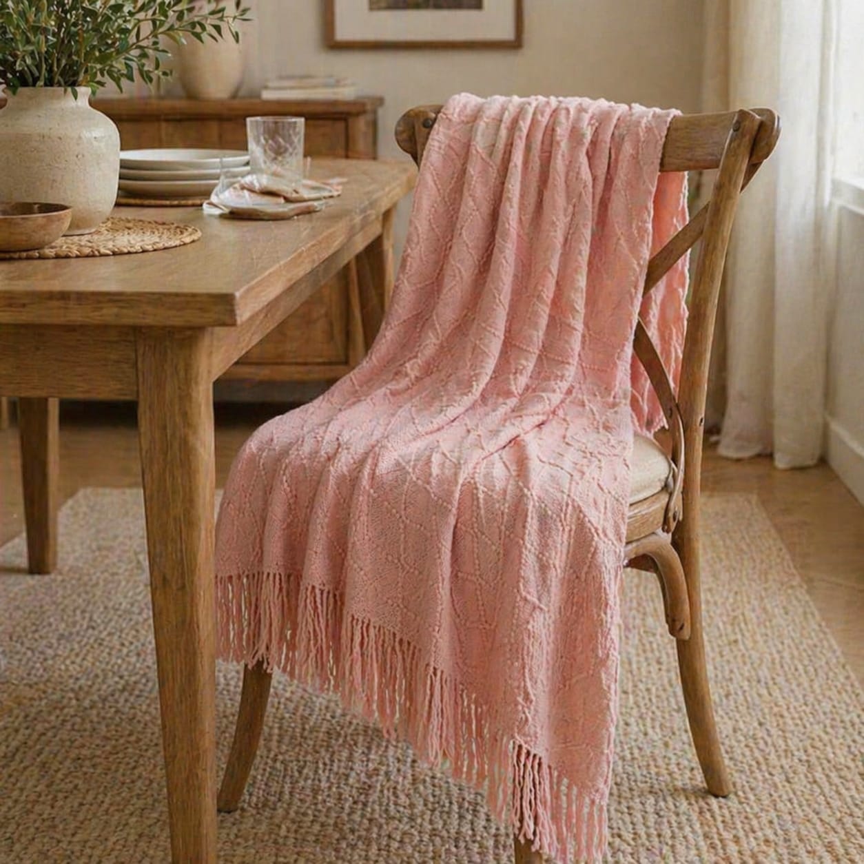 Knitted Throw Blanket