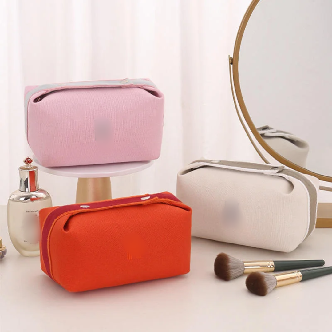 Portable Travel Canvas Makeup Bag