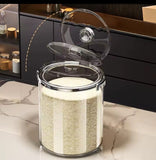 Acrylic Airtight Transparent Rice Bucket With Flip-Top Lid