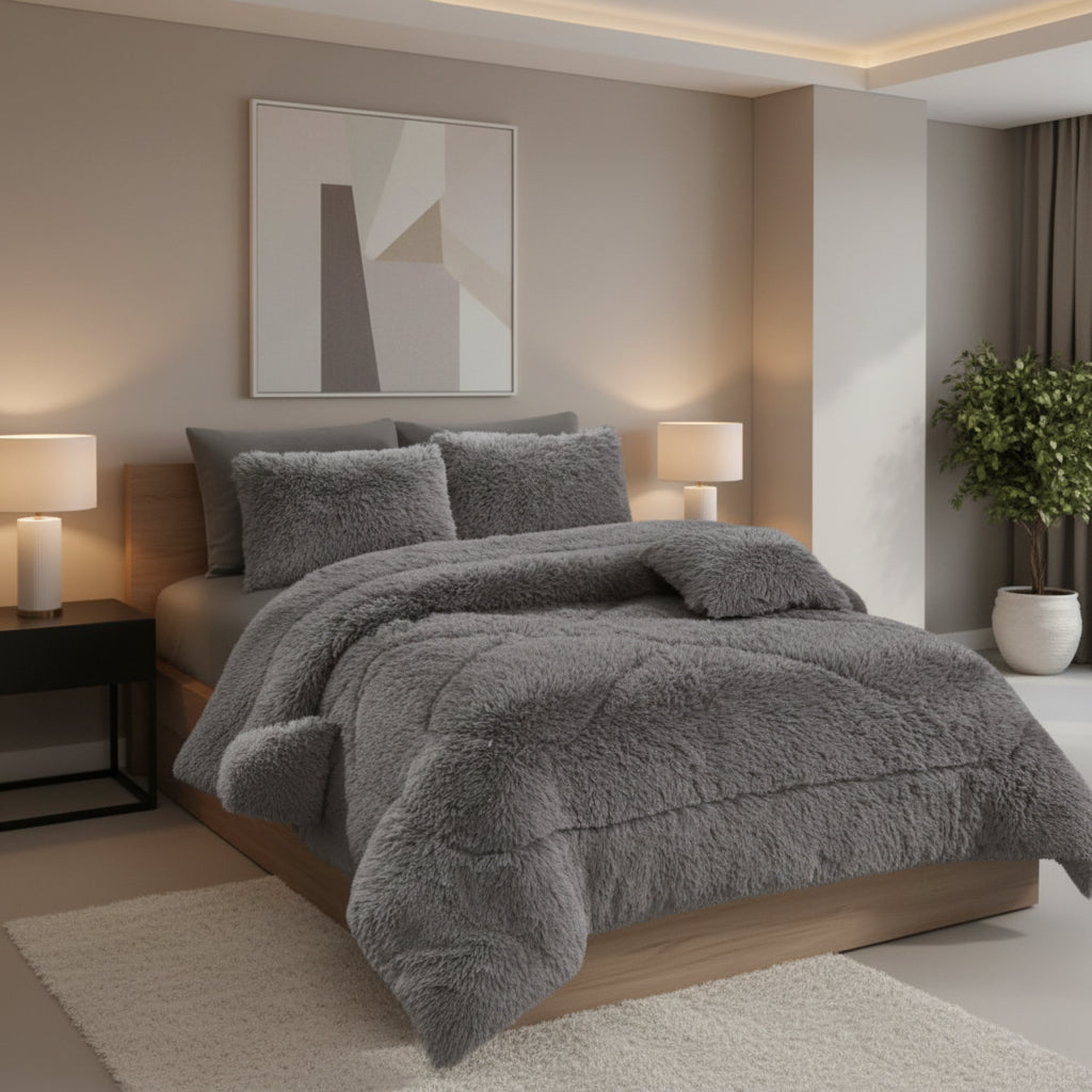 Single Velvet Plush Fluffy Duvet 4 × 6 and 5 × 6