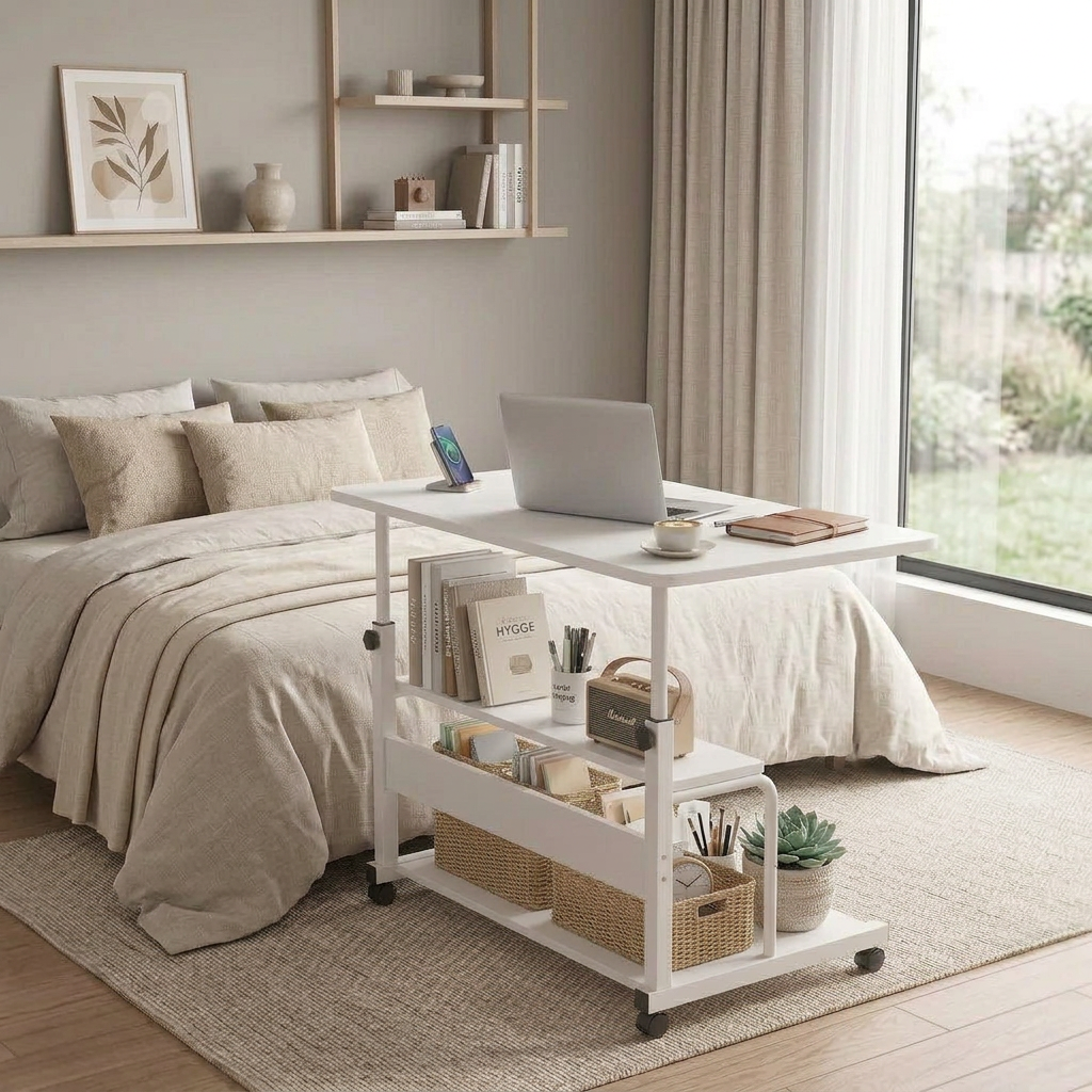 Adjustable Laptop Table With Wheels
