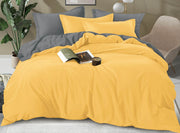 Double sided 6×7 duvet cover set with bedsheet and four pillowcases for stylish bedroom décor