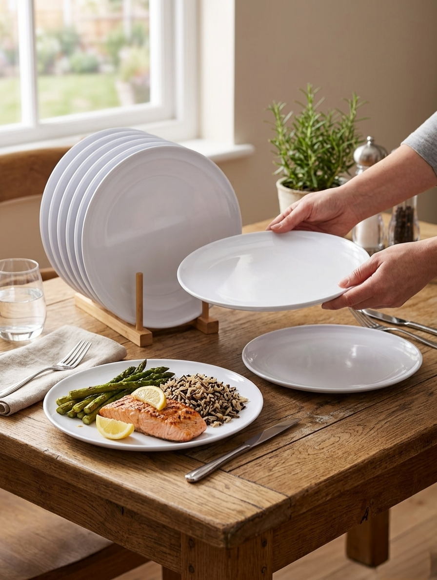6Pcs 10.5 Inch Ceramic Dinner Plates