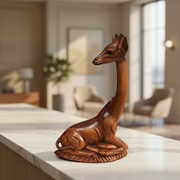 resting giraffe statue 38cm and 29cm decorative african wildlife giraffe sculpture home decor
