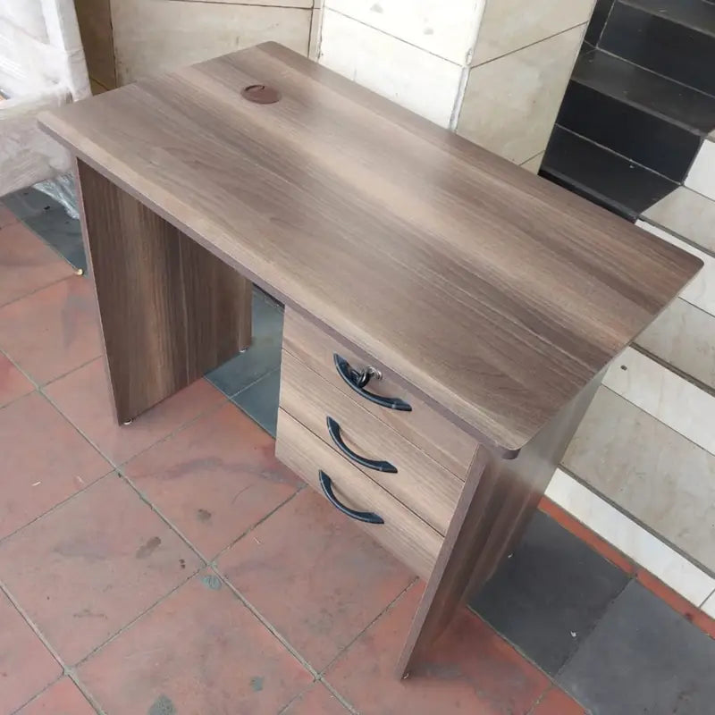 0.9M Brown Woodgrain finish Office Desk